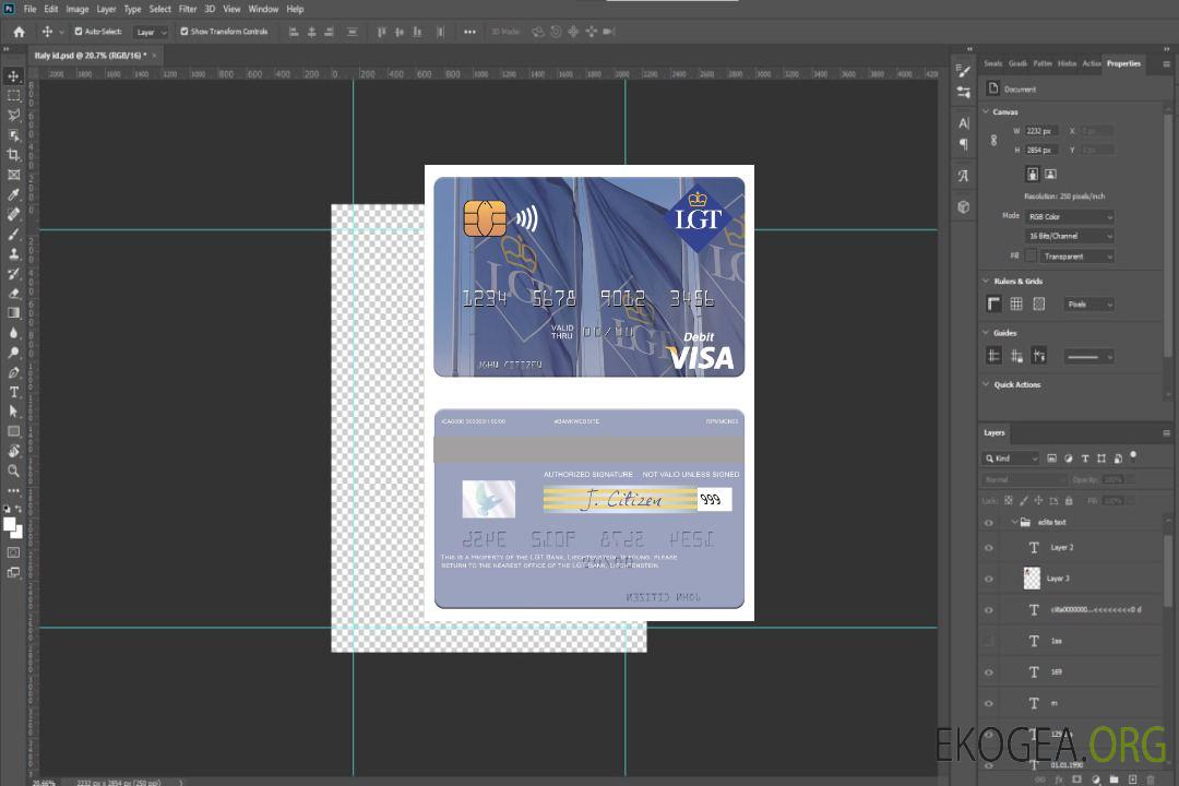 Carte de débit visa Liechtenstein LGT Bank template Carte de débit visa Liechtenstein LGT Bank template